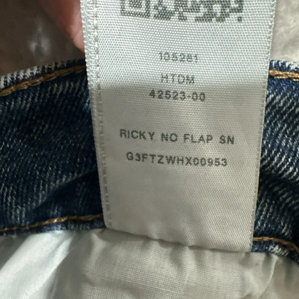 True Religion Men's Jeans Size 38‎ Ricky No Flap Relaxed Straight Denim Blue